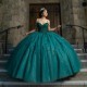 Blackish Green Quinceanera Dresses 2024 Lace Applique Beads Sweet 16 Birthday Party Gown Vestidos De 15 Anos